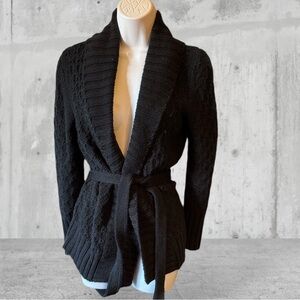 Black Women's Sweater with Belt